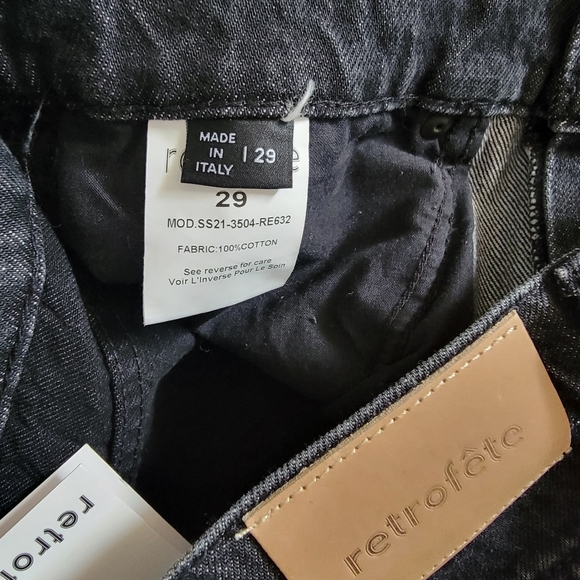 Retrofete Maggie Distressed Straightleg Denim Jeans in Onyx Jet Black - Picture 9 of 10